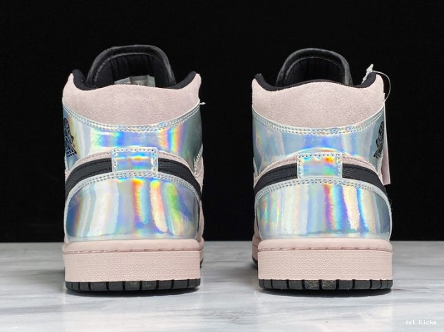 Powder Air Jordan BQ6472-602 Iridescent (W) Dirty Mid 1 0728